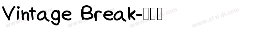 Vintage Break字体转换